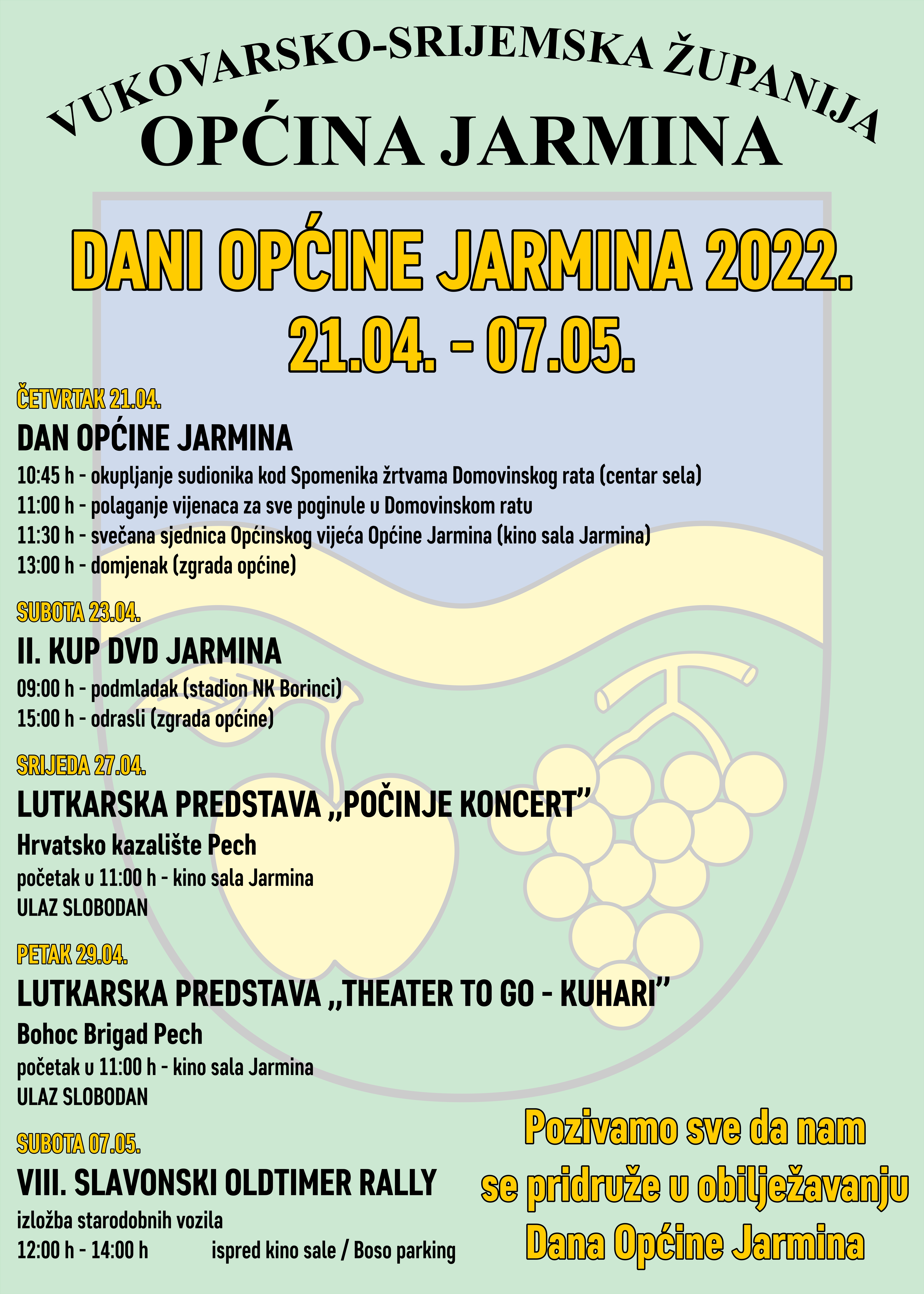 Program Dana Općine Jarmina 2022.