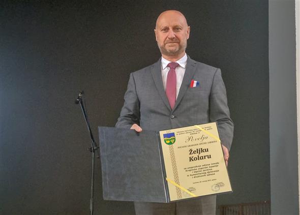 Željko Kolar proglašen počasnim građaninom Jarmine
